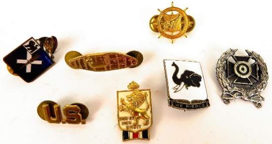 Lot of (7) misc WWII Army Pins.