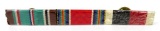 (3) Campaign Ribbon Bars includes European, African, Middle Eastern Campaign, WWII Victory & German