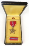 WWII U.S. Army Bronze Star Medal in Case with Pin.