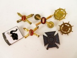 Lot of (7) WWII Pins & Collar insignia.