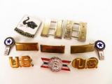 Lot of (11) WWII Pins & Collar Insignia.
