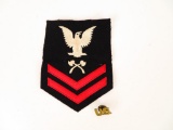 1941 Navy Patch & US Pin.
