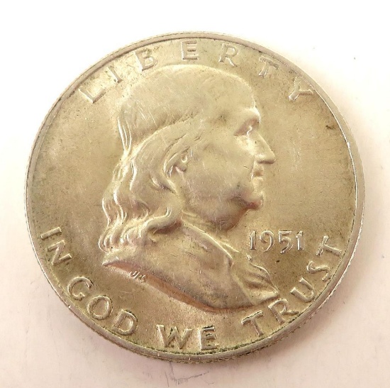 1951 D Franklin Half Dollar.