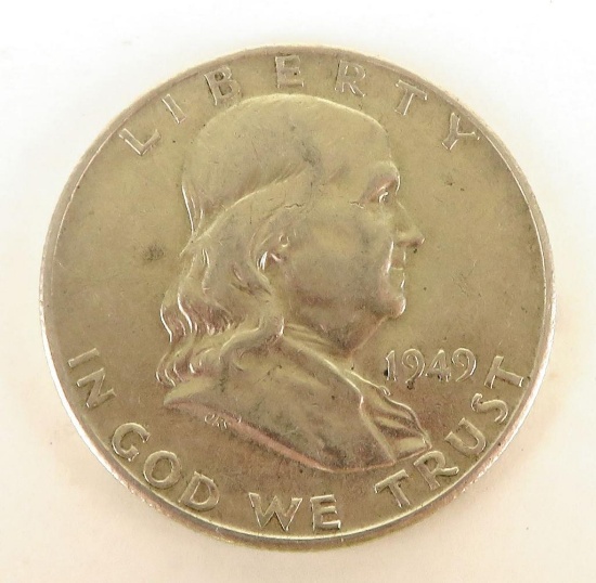 1949 S Franklin Half Dollar.