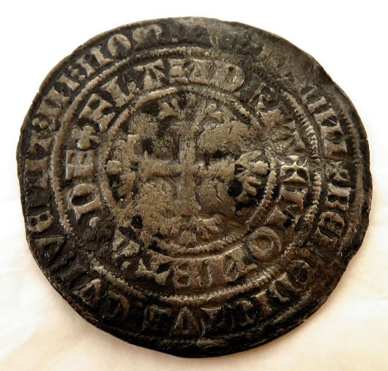 (1346-84) Belgian - Flanders Lion Groschen Double Groot Louis II.