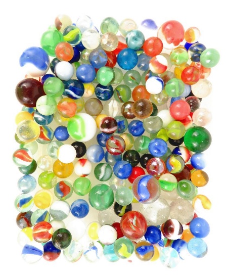 Lot of over (200)+ assorted Vintage Marbles.