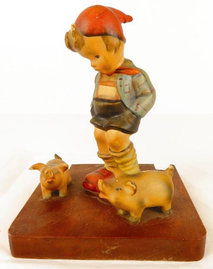 Hummel Figurine (1) "Farm Boy" Bookend TMK 2 (missing fence).