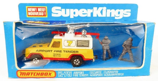 Matchbox Super Kings K-75 Airport Fire Tender in original box.