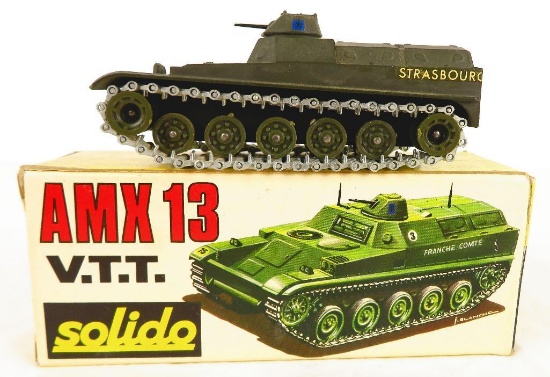 Vintage Solido AMX 13 V.T.T. #227 1/43 Scale in original box.