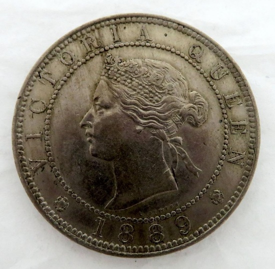 1889 Jamaica Penny Victoria Copper Nickel.