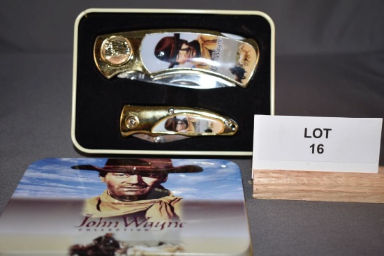 John Wayne Commemorative Knife Two Piece Set