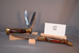 Laquiole Two Knife Set: Single Blade and Two Blade Pocket Knives
