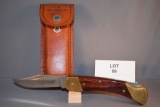 Schrade Uncle Henry Bear Paw LB7 Lockback Knife with Schrade Leather Belt Sheath