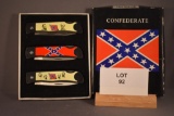 Confederate Flag Lockback Knives- Three Knife Set