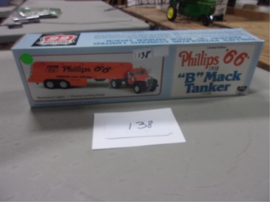 TOY TRUCK 1958 B MACK TANKER TRUCK PHILLIPS 66 ELECTRIC