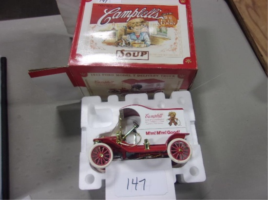 TOY TRUCK GEARBOX 1912 FORD MODEL T CAMPBELLS SOUP DELIVERY TRUCK