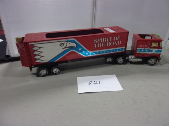 TOY TRUCK NYLINT SPIRIT OF THE ROAD SEMI TRUCK AND TRAILER