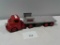 TOY WYANDOTTE PLASTIC SEMI TRACTOR WITH CONSTRUCTION SUPPLY CO TRAILER BED