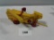 TOY CAST IRON YELLOW FELLOW THRESHING MACHINE AVERY BY IRVINS MODEL SHOP
