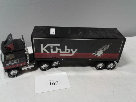 TOY COE TRACTOR AND TRAILER COMBO SFZ TRANSPORTATION INC, KIRBY VACUUM TRAILER NYLINT