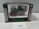 TOY TRACTOR AND CULTIVATOR OLIVER 77 GAS NARROW FRONT WITH 2 ROW QD MOUNTED CULTIVOTOR SPECCAST