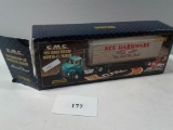 TOY SEMI TRACTOR VAN COMBO 1954 GMC 950 WITH 30 FT ACE HARDWARE TRAILER