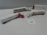 1:64 TOY TRACTOR TRAILER COMBINATIONS.  3 SETS, SUN PRAIRIE SEEDS, GRIFFITH SEED CO