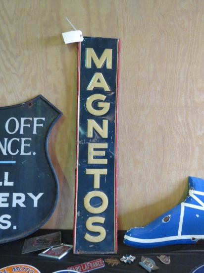 Magneto Painted Tin Sign