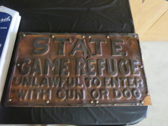 State Game Refuge Sign
