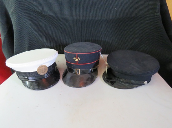 3 Vintage Fire Chief Helmets