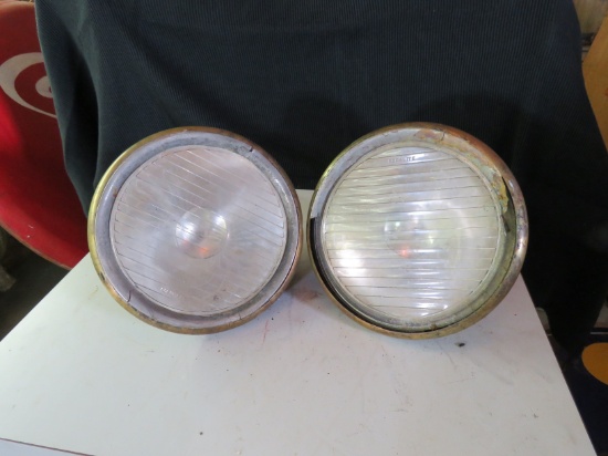 Pair of Brass Headlights