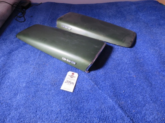 Original MOPAR 1969-72 A/B Body Twin Hood Scoops with 383 Emblems