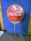 Coca Cola Porcelain DS Lollipop Sign