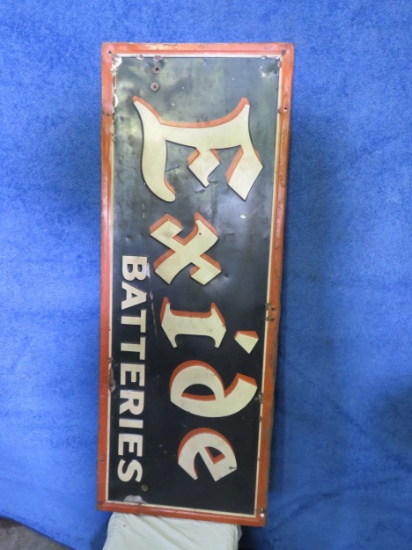 Excide BatteriesPainted Tin Sign