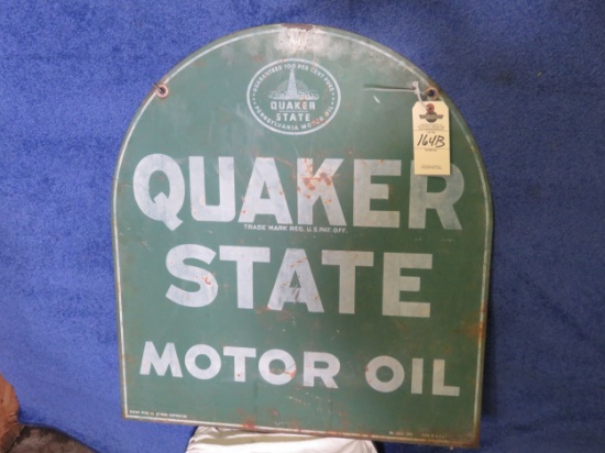 Quaker State DS Painted Tin Sign