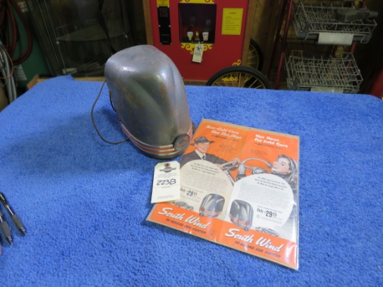 Vintage Car Heater with Advertising
