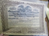 Bear Oil Stock Certificate