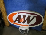 A&W SS Plastic Sign