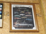 1911-1979 Framed Car Poster