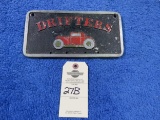 Drifters Vintage Vehicle Club Plate- Pot Metal