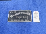 Cam Busters Vintage Vehicle Club Plate- Pot Metal