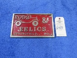Rod & Relics Vintage Vehicle Club Plate- Springfield, MO- Pot Metal