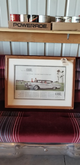 Framed Edsel advertising