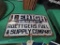 Leigh Cement Single Sided Porcelain Sign