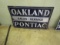 Oakland Pontiac Porcelain Sign