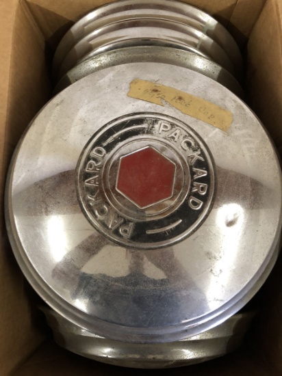 Box Of 8 Packard Hubcaps 12 3/4 inch diameter
