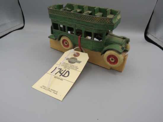 Arcade Cast Iron double Decker Bus @1939 Approx. 8 inches