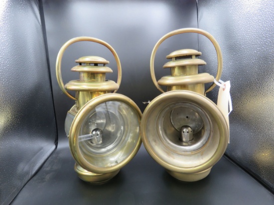 Pair of Side Brass Side Lights