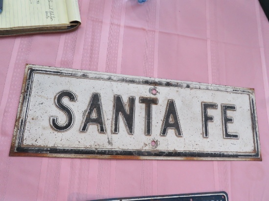 Santa Fe Cast Iron Sign