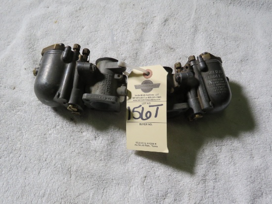 Dual Winfield Model SR Carbs with linkage